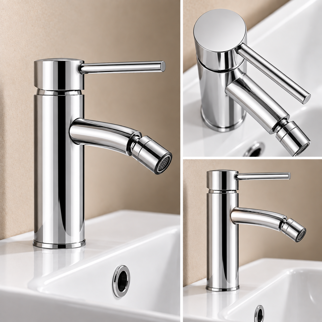Chrome Faucet Bathroom Product Collage